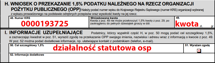 Zdjęcie formularza zeznania podatkowego